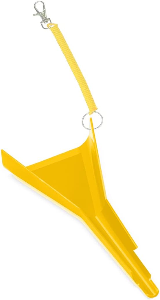 DryFur Hook On Pet Carrier Door - Water Funnel Spout - Guides Water into Dish (Yellow)