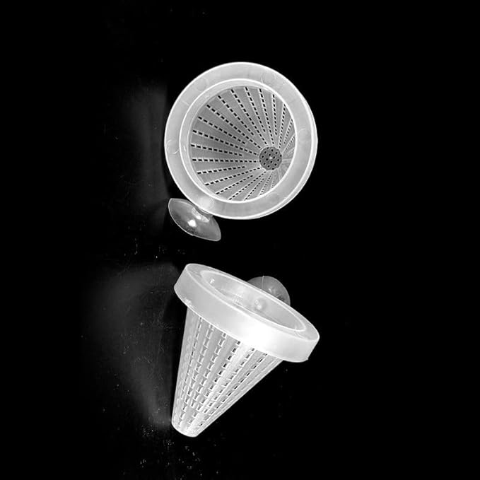 4PCS Aquarium Nematode Feeder, which Comes with Suction Cups for, and Aquarium Live Red Worm Feeding Cone Cups