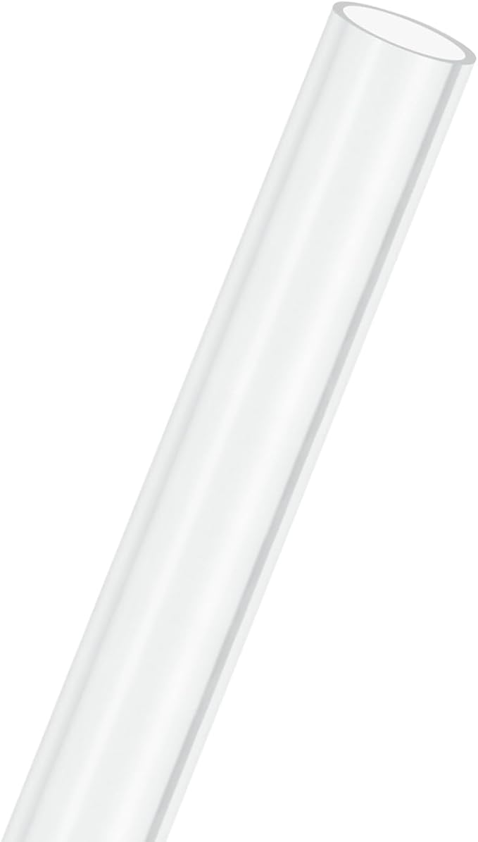 M METERXITY 1-Pack Clear Plastic Tube, 17mm[0.67"] ID x 20mm[0.79"] OD High Impact Rigid Polycarbonate Round Pipes for Water Plumbing/Lighting/Aquariums/Models, Plastic Tubing [305mm/12IN]