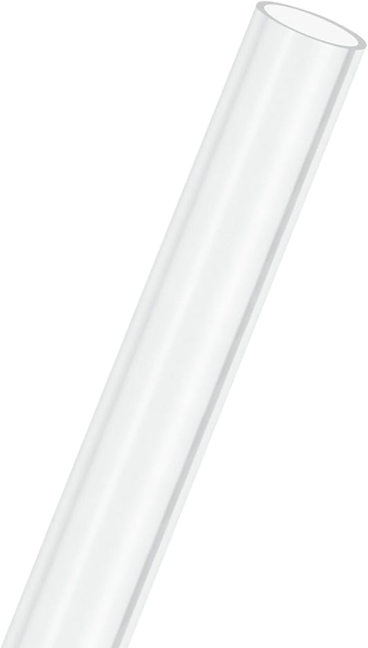 M METERXITY 1-Pack Clear Plastic Tube, 17mm[0.67"] ID x 20mm[0.79"] OD High Impact Rigid Polycarbonate Round Pipes for Water Plumbing/Lighting/Aquariums/Models, Plastic Tubing [305mm/12IN]