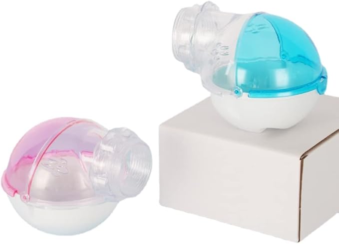 Hamster Sand Bathroom Hideout Cage Accessories Sand Bath Container Small Pet Toilet Hamster Villa Transparent External(Upgrade Pink)