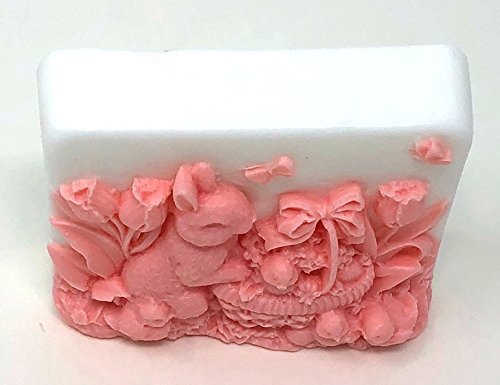 H&B Oils Center Co. Easter Bunny Basket Glycerin Soap Bar Easter Gift Favors Rabbit Soap Fresh Handmade All Natural Pure