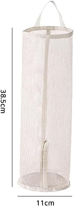 Cat Wand Toy Storage Organizer, Wall Mounted Mesh Holder for Cat Toys, Space-Saving with Adhesive Hooks (Single Compartment)