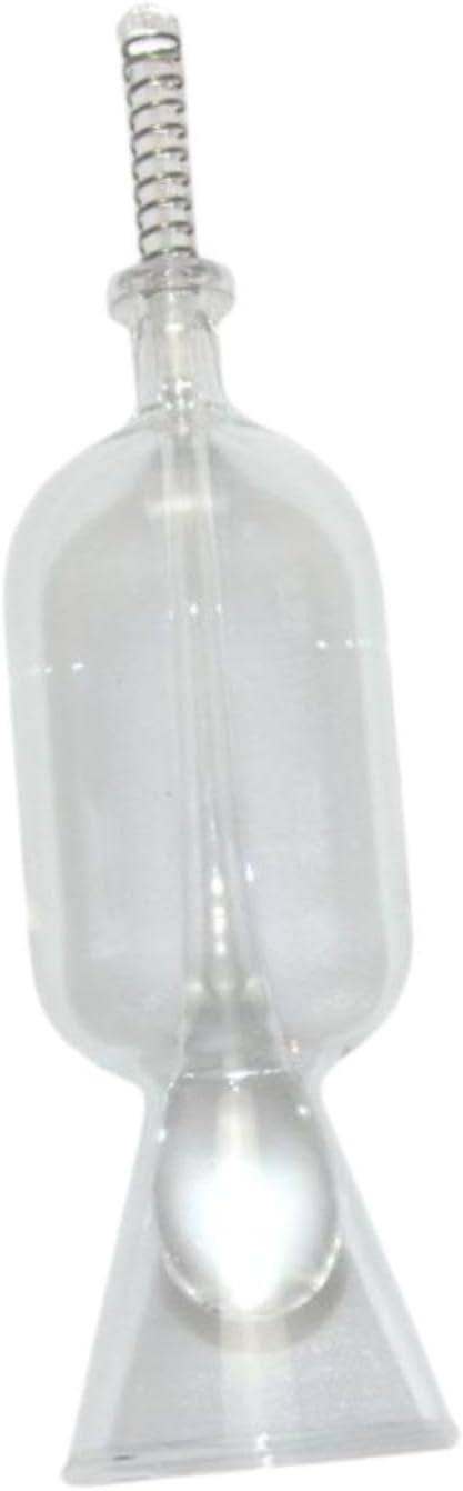 Baoblaze Glass Fishes Food Dispenser Fishtank Accessories Multipurpose Transparent Press Type Feeding Tool for Tropical Fishes Goldfish, Straight
