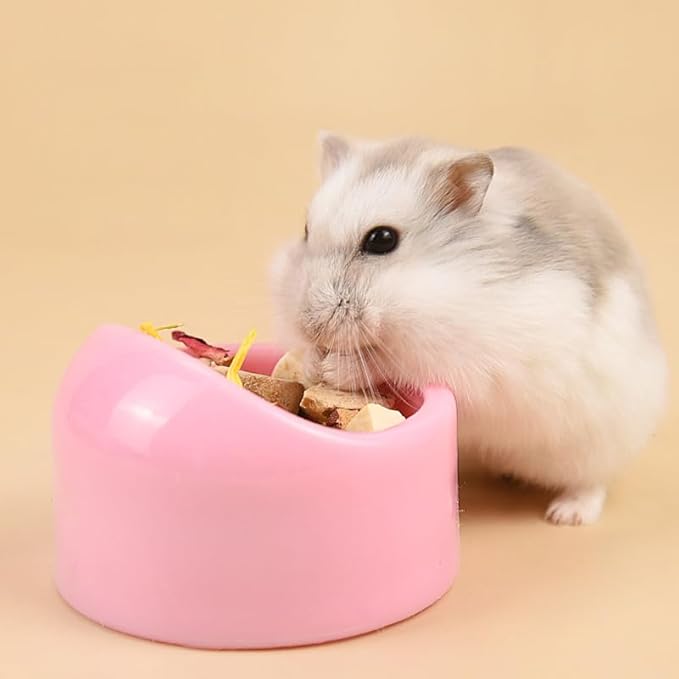 4 Pack Hamster Bowl Dwarf Feeding Bowls Food Water Feeder Dish for Robo Syrian Hamsters Hammies Mice Gerbils Degus Hedgehog Small Animals Pet