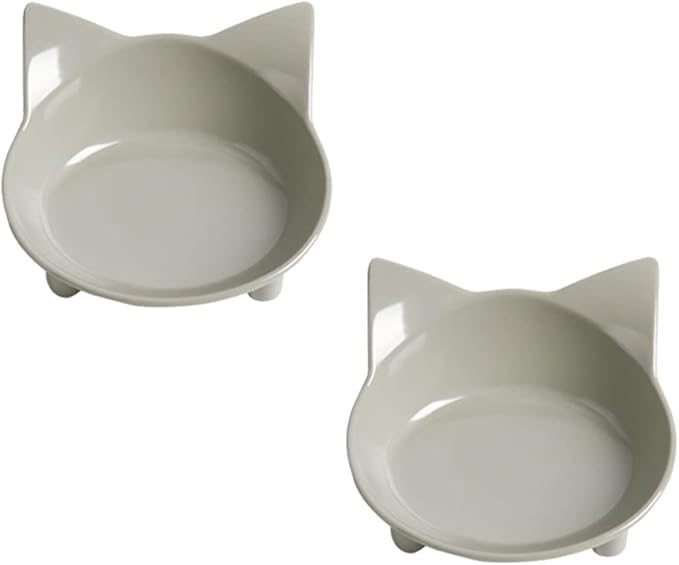 Dog & Cat Food Bowl – Non-Slip Wide, Shallow Pet Dish for Whisker Fatigue Relief, Safe for Puppies & Rabbits(2 Pack)