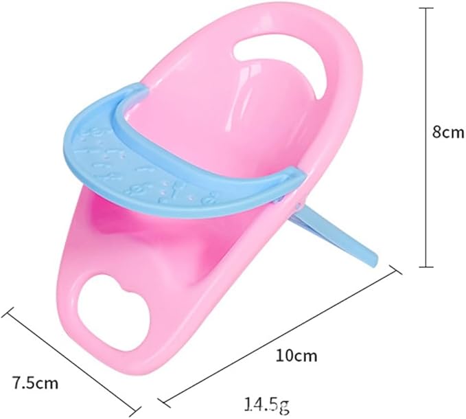 2PC Hamster Chair with Tray Super Cute Hamster Dining Plastic Chair Small Animal Cage Accessories Habitat Decor House Photo Props Small Animal Toys for Hamster Mice Rat Hedgehog Rodents (Pink)