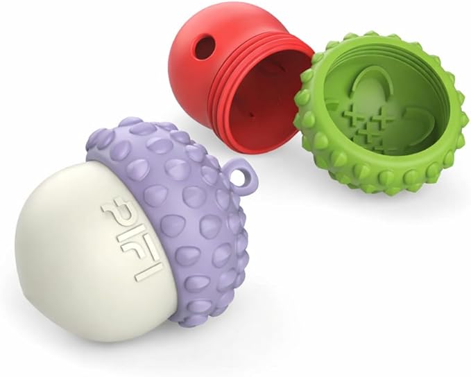 PiFi Interactive Dog Toys for Small Dogs, Treat Dispensing Dog Toy for Wet, Dry & Frozen Treats, Slow Feeder & BPA-Free Enrichment Toy, Twist-Apart Easy-Clean Design