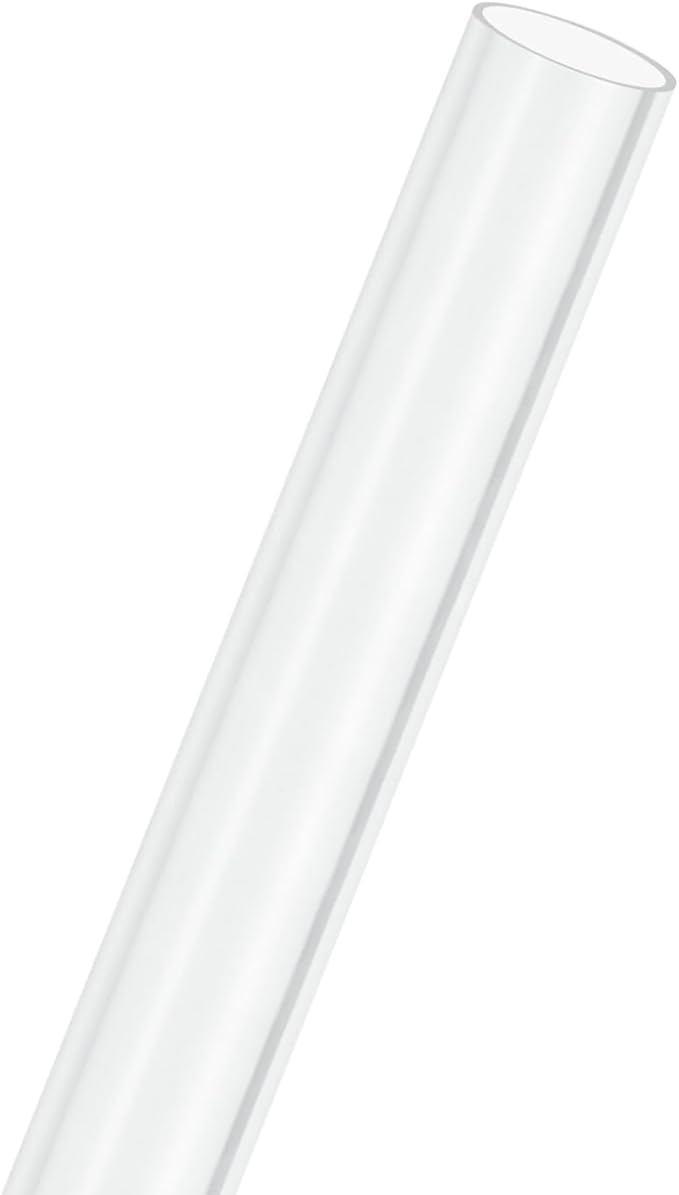 M METERXITY 1-Pack Clear Plastic Tube, 18mm[0.71"] ID x 20mm[0.79"] OD High Impact Rigid Polycarbonate Round Pipes for Water Plumbing/Lighting/Aquariums/Models, Plastic Tubing [305mm/12IN]