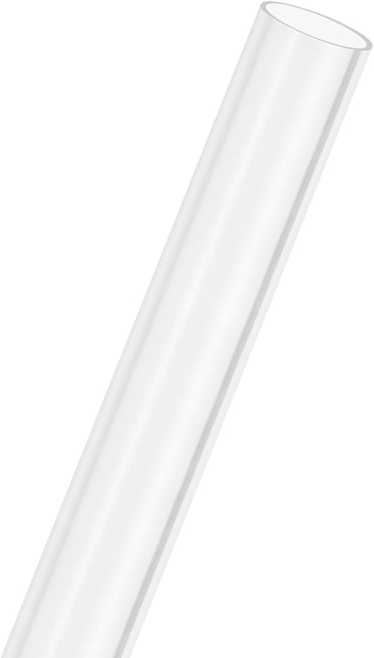 M METERXITY 1-Pack Clear Plastic Tube, 18mm[0.71"] ID x 20mm[0.79"] OD High Impact Rigid Polycarbonate Round Pipes for Water Plumbing/Lighting/Aquariums/Models, Plastic Tubing [305mm/12IN]