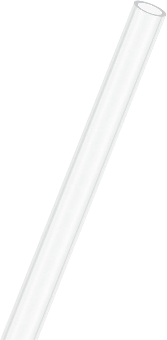 M METERXITY 1-Pack Clear Plastic Tube, 6mm[0.24"] ID x 8mm[0.31"] OD High Impact Rigid Polycarbonate Round Pipes for Water Plumbing/Lighting/Aquariums/Models, Plastic Tubing [305mm/12IN]