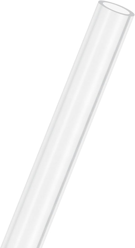 M METERXITY Clear Plastic Tube, 13mm[0.51"] ID x 16mm[0.63"] OD High Impact Rigid Polycarbonate Round Pipes for Water Plumbing/Lighting/Aquariums/Models, Plastic Tubing [305mm/12IN]