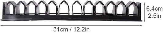 EKDJKK Horse Whip Crop Holder, Whip Rack Wall Mounted, Bracket for Horse Stables, Durable Horse Whip Storage Organizer, Holds up to 12 Whips or Crops, Black