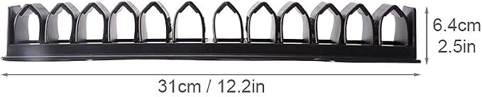 Horse Whip Crop Holder Rack Wall Mounted Whip Bracket Hanger, Horse Stables Durable Storage Organizer Crop Holder,for Fishing Pole Storage and Whip,Holds up to 12 Whips or Crops