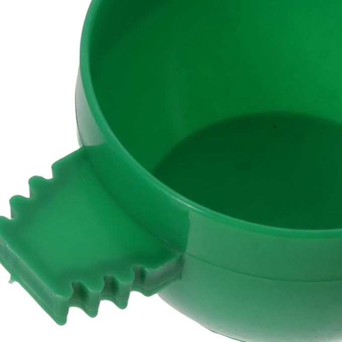 New Bird Parrot Pigeons Hamster Pet Cage Aviary Water Food Bowl Feeder Plastic Round Water Cup Hanging Drinking Feeding Bowl-5pcs