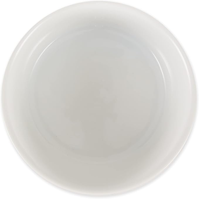 Bone Dry Ceramic Stripe Paw Pet Bowls Collection, Dishwasher Safe, Small, 4.25x2, Black, 2 Count