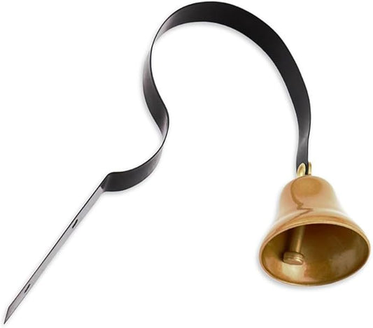 Brass Tinkle Dog Doorbell Dog Training Bells Door Knob Jingle Bells Dog Potty Door Bell Outside Loud Ringing Bells with Screw for Puppy Pets White