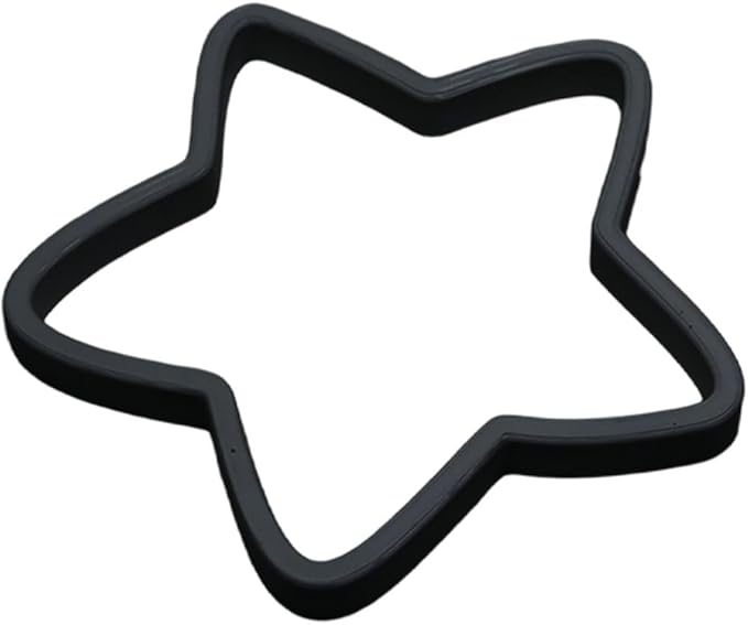 Fish Feeding Portals for Betta & Aquariums | Floating Food Rings & Breathing Windows (Multiple Shapes & Colors) (Star - Black)