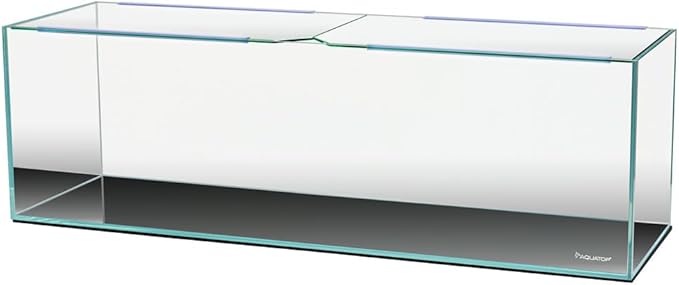 Aquatop 18 Gallon High Clarity Rimless Aquarium, Tall Bookshelf Style Glass Fish Tank, 35.4 x 10.6 x 11 in, HCA-18G