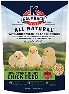 KALMBACH Feeds All Natural 18 Protein Start Right Chick Feed, 10-LB Bag