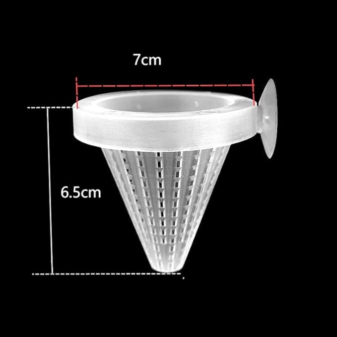4PCS Aquarium Nematode Feeder, which Comes with Suction Cups for, and Aquarium Live Red Worm Feeding Cone Cups