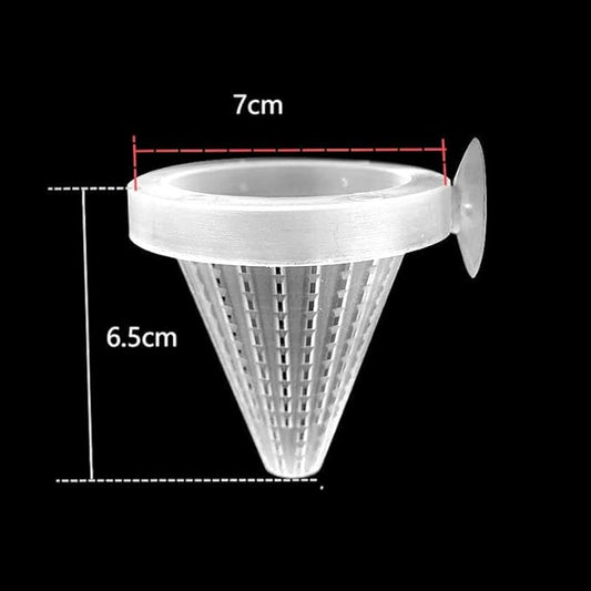 4PCS Aquarium Nematode Feeder, which Comes with Suction Cups for, and Aquarium Live Red Worm Feeding Cone Cups