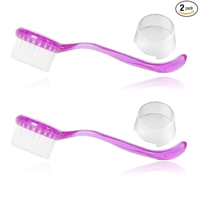 2 Pack Hamster Brush, Guinea Pig Massage Combs, Hedgehog Cleaning Supplies - Purple