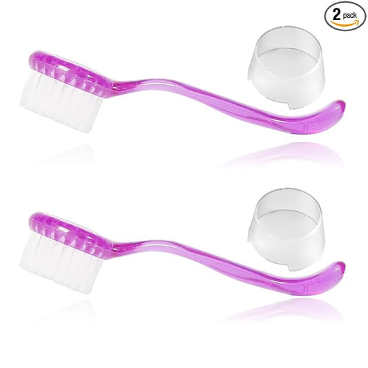 2 Pack Hamster Brush, Guinea Pig Massage Combs, Hedgehog Cleaning Supplies - Purple