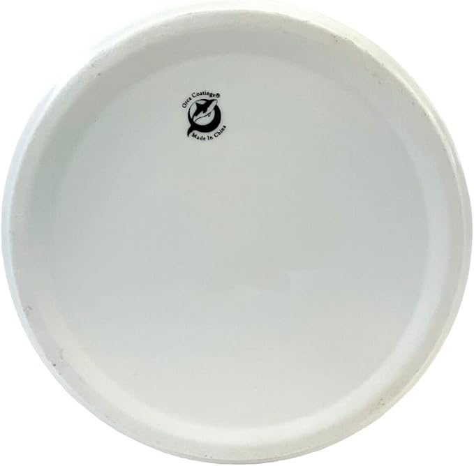 Orca Coating Ceramic Pet Feeding Bowl, 7x7x3 White Ceramic Pet Bowl for Cats and Small Dogs, Classic Heavy Duty Non Slip Ceramic Cat Dish Small Animal Bowls for Food and Water - 3" Extra Small