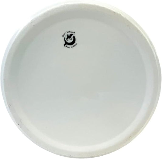 Orca Coating Ceramic Pet Feeding Bowl, 7x7x3 White Ceramic Pet Bowl for Cats and Small Dogs, Classic Heavy Duty Non Slip Ceramic Cat Dish Small Animal Bowls for Food and Water - 3" Extra Small
