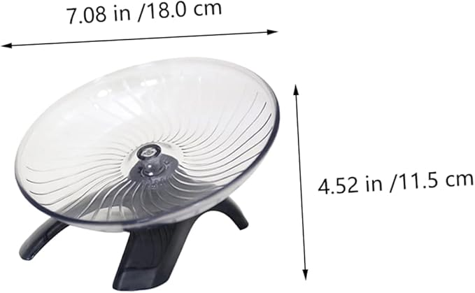 Healifty Mute Hamster Running Wheel with Silent Bearing Plastic Steel Shaft Exercise for Small Pets Like Hamsters Squirrels Hedgehogs Gray with Random Base Color Quiet Stress Random Color