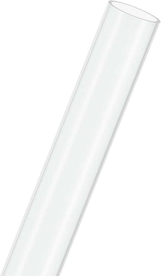 M METERXITY 1-Pack Clear Plastic Tube, 22mm[0.87"] ID x 25mm[0.98"] OD High Impact Rigid Polycarbonate Round Pipes for Water Plumbing/Lighting/Aquariums/Models, Plastic Tubing [305mm/12IN]