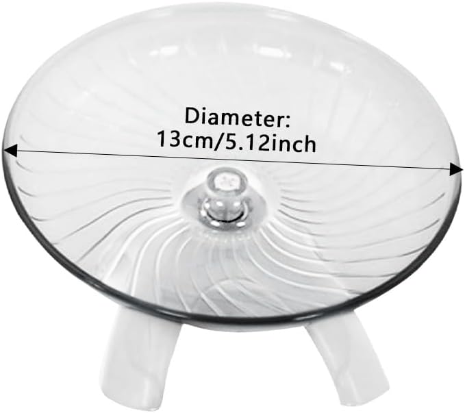 Silent Hamster Wheel,Small Pets Exercise Wheel Hermit Crab Spinner Exercise Running Wheels for Gerbil Ferret Chinchilla and Dwarf Hamster(5.12 inch,Color:White)