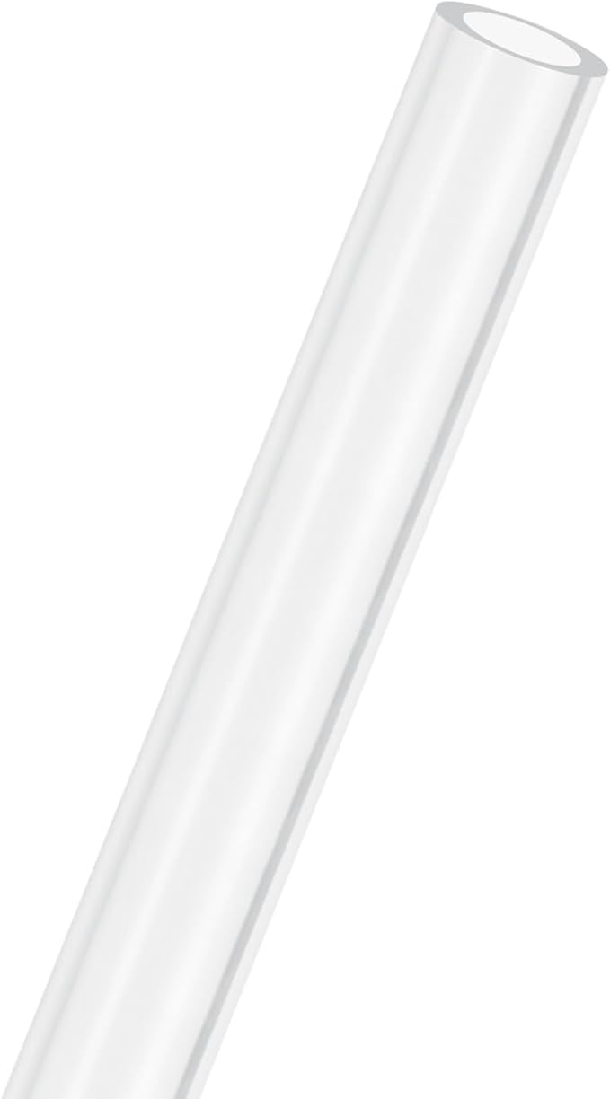 M METERXITY Clear Plastic Tube, 9mm[0.35"] ID x 13mm[0.51"] OD High Impact Rigid Polycarbonate Round Pipes for Water Plumbing/Lighting/Aquariums/Models, Plastic Tubing [305mm/12IN]