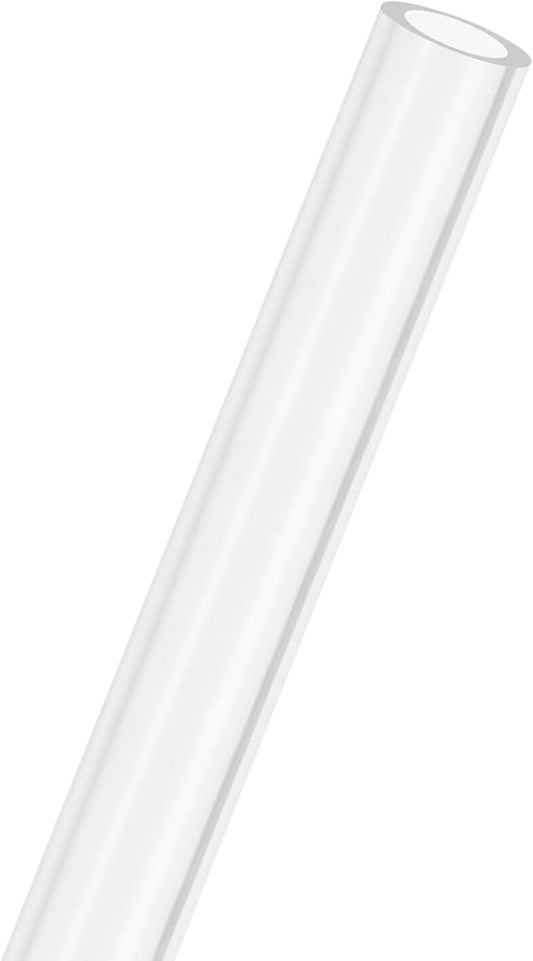 M METERXITY Clear Plastic Tube, 9mm[0.35"] ID x 13mm[0.51"] OD High Impact Rigid Polycarbonate Round Pipes for Water Plumbing/Lighting/Aquariums/Models, Plastic Tubing [305mm/12IN]