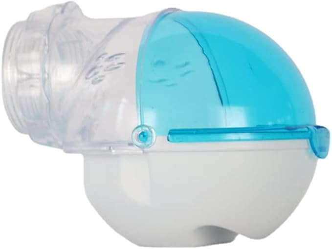 Hamster Sand Bathroom Guinea Pig Hideout Cage Accessories Sand Bath Container Small Pet Toilet Hamster Villa Transparent External(Upgrade Blue)