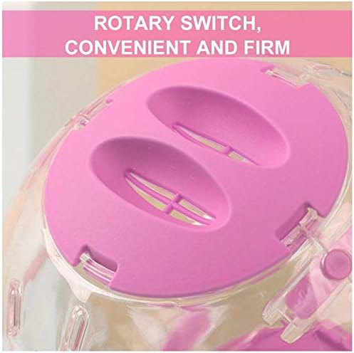 Crystal Ball Silent Hamster Ball 6.3 Inch Hamster Gerbil Running Exercise Wheel Hamster Dog Pet Toy Ball Small Animals Cage Accessories (Pink)