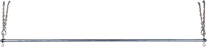 EASY-UP Travel Blanket Bar | Instant Stall Front Storage | Portable & Organized | Suitable for Blanket/Fly Season | Made of Zinc Plated Steel | 36" L with 15" Chains
