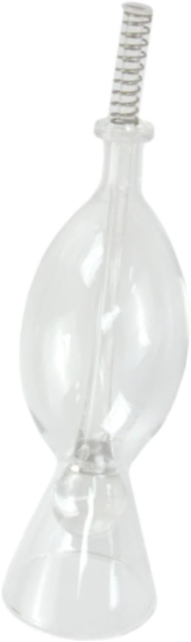 Baoblaze Glass Fishes Food Dispenser Fishtank Accessories Multipurpose Transparent Press Type Feeding Tool for Tropical Fishes Goldfish, Oval
