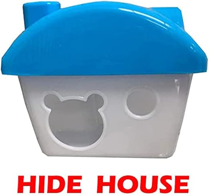 X-Large Acrylic 2-Levels Hamsters Mice Gerbils Deluxe Palace House Habitat Home with Large Running Wheel Water Bottle Tower Food Bowl Hide House Deep Base Ground Expansion Outlets