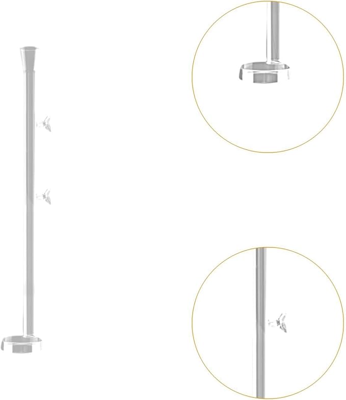 Aquarium Feeder Tube Glass Food Feeding Tube with Round Feeding Tray Fish Tank Shrimp Crab Feeding Accessories Prevents Waste Suitable for Household A, 45cm
