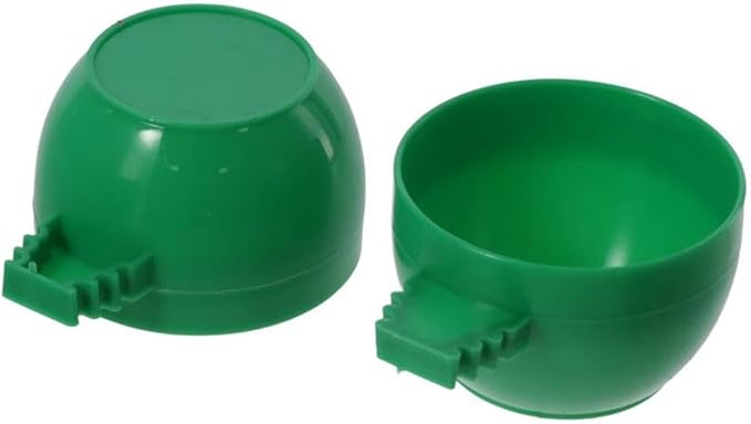 New Bird Parrot Pigeons Hamster Pet Cage Aviary Water Food Bowl Feeder Plastic Round Water Cup Hanging Drinking Feeding Bowl-5pcs