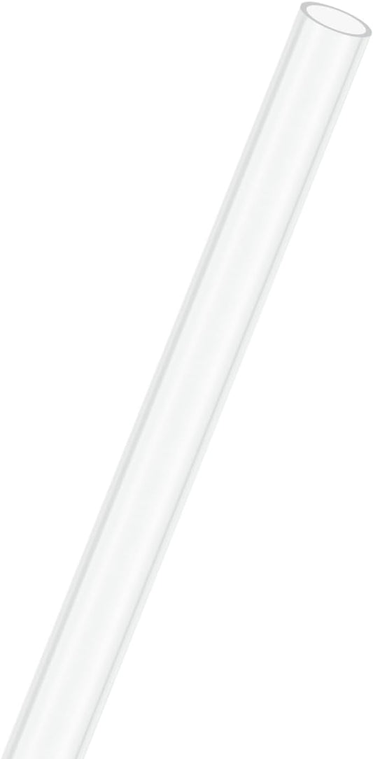 M METERXITY 1-Pack Clear Plastic Tube, 5mm[0.2"] ID x 6mm[0.24"] OD High Impact Rigid Polycarbonate Round Pipes for Water Plumbing/Lighting/Aquariums/Models, Plastic Tubing [305mm/12IN]