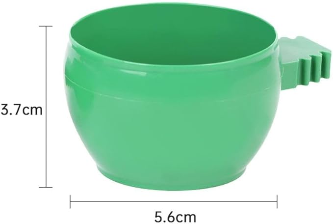 New Bird Parrot Pigeons Hamster Pet Cage Aviary Water Food Bowl Feeder Plastic Round Water Cup Hanging Drinking Feeding Bowl-5pcs