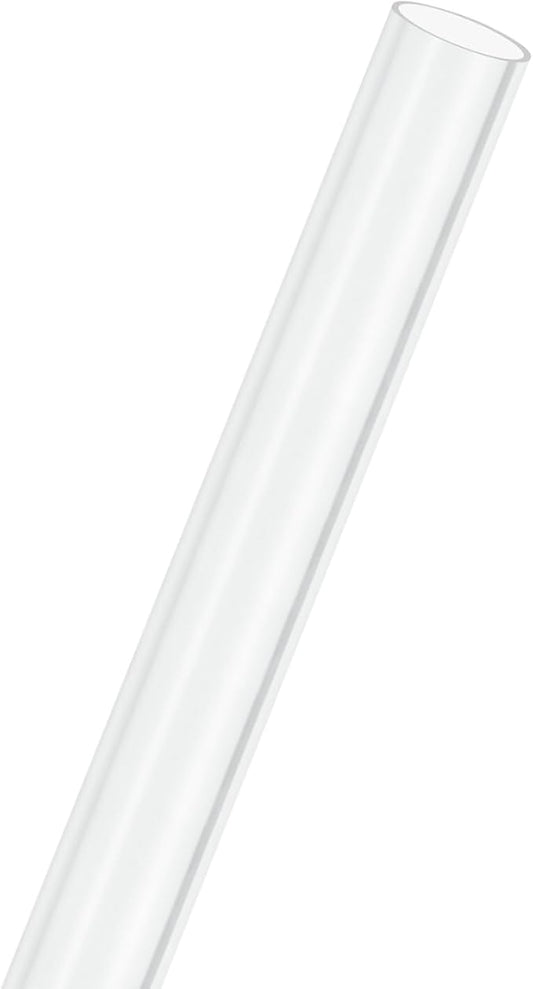 M METERXITY 1-Pack Clear Plastic Tube, 10mm[0.39"] ID x 11mm[0.43"] OD High Impact Rigid Polycarbonate Round Pipes for Water Plumbing/Lighting/Aquariums/Models, Plastic Tubing [305mm/12IN]