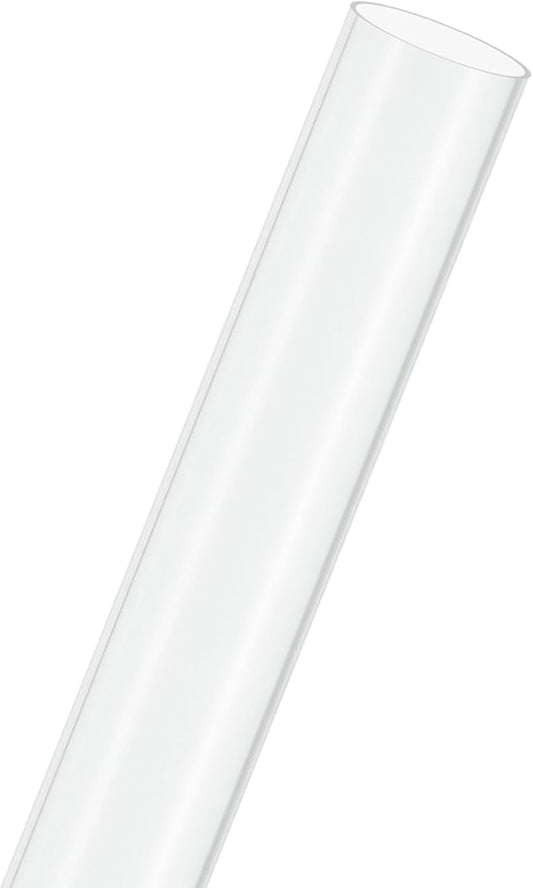 M METERXITY 1-Pack Clear Plastic Tube, 30mm[1.18"] ID x 32mm[1.26"] OD High Impact Rigid Polycarbonate Round Pipes for Water Plumbing/Lighting/Aquariums/Models, Plastic Tubing [245mm/10IN]