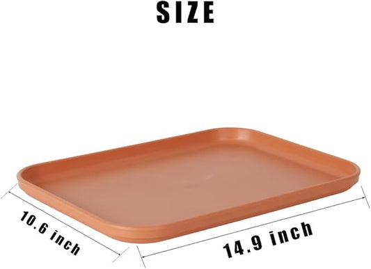 Reptile Large Water Dish, Tortoises Food Bowl - L (14.9 * 10.6 * 0.6)