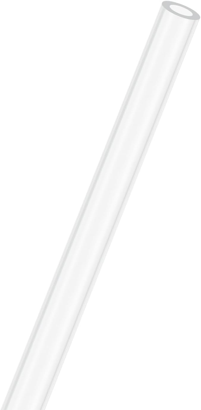 M METERXITY Clear Plastic Tube, 3mm[0.12"] ID x 5mm[0.2"] OD High Impact Rigid Polycarbonate Round Pipes for Water Plumbing/Lighting/Aquariums/Models, Plastic Tubing [305mm/12IN]