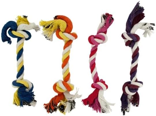 Multi-Color Rope Dog Toy Set – Durable Cotton Chew & Tug Toys for Small, Medium, and Large Dogs, 4-Pack