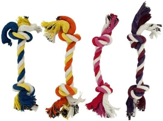 Multi-Color Rope Dog Toy Set – Durable Cotton Chew & Tug Toys for Small, Medium, and Large Dogs, 4-Pack